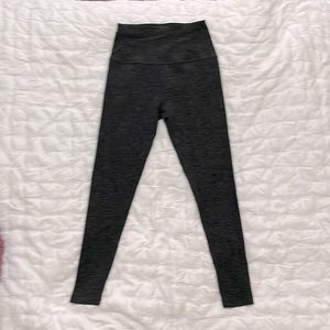 Beyond yoga heather gray/black long pants, medium